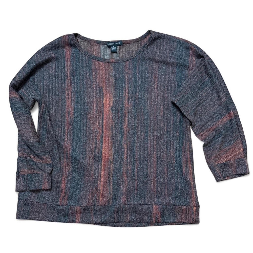 Carolyn Taylor women's extra large grunge Earthy Space Dye Knit Top